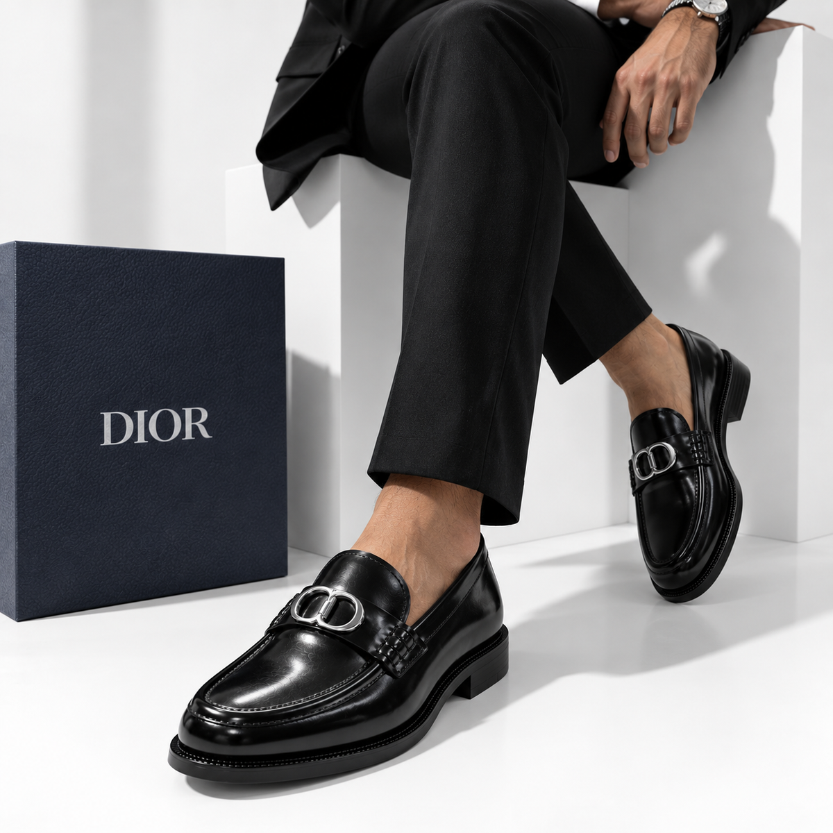 Dior Homme Mocassins en cuir